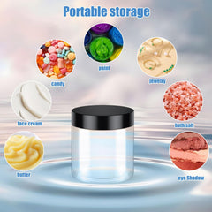 OBKJJ pot plastique transparent 118 ml avec étiquette, facile à repérer pendant le voyage.