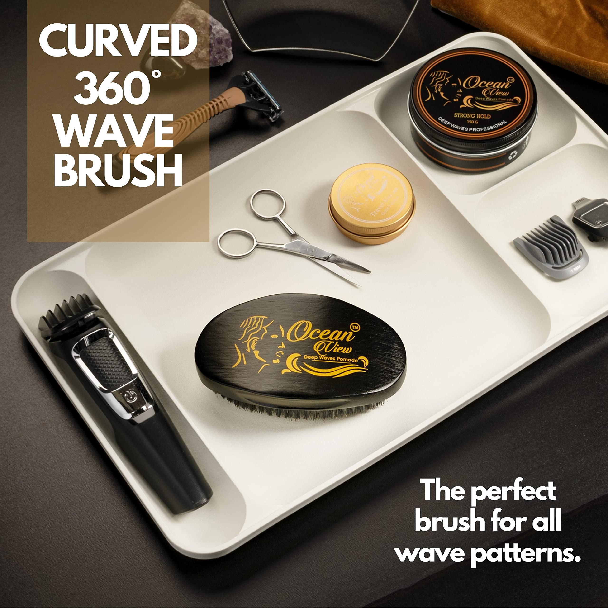 Ocean View Deep Waves Pomade, diseño ergonómico, reduce fatiga durante peinados prolongados.