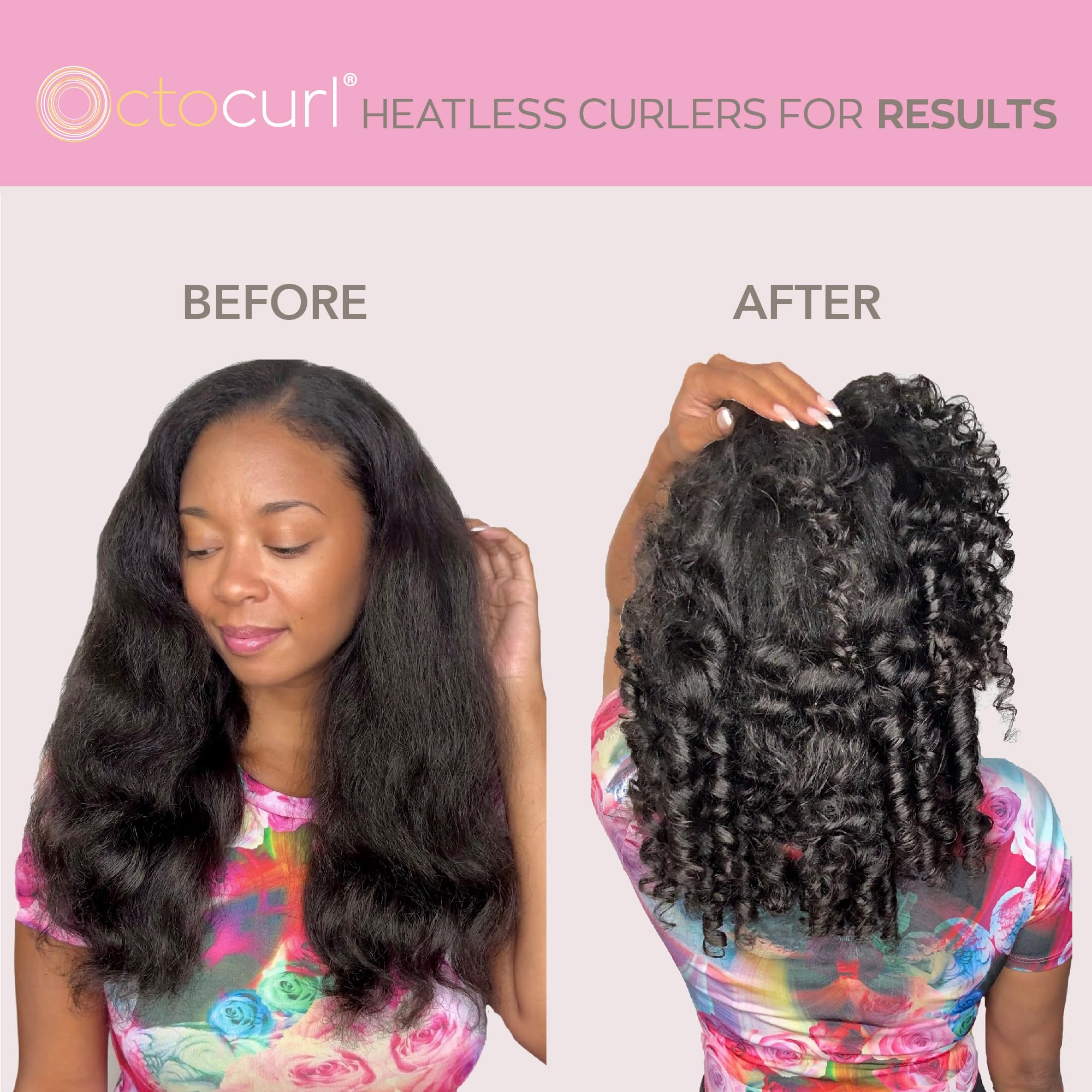 Octocurl cobertura total: rizos definidos en frontal, espalda y laterales.