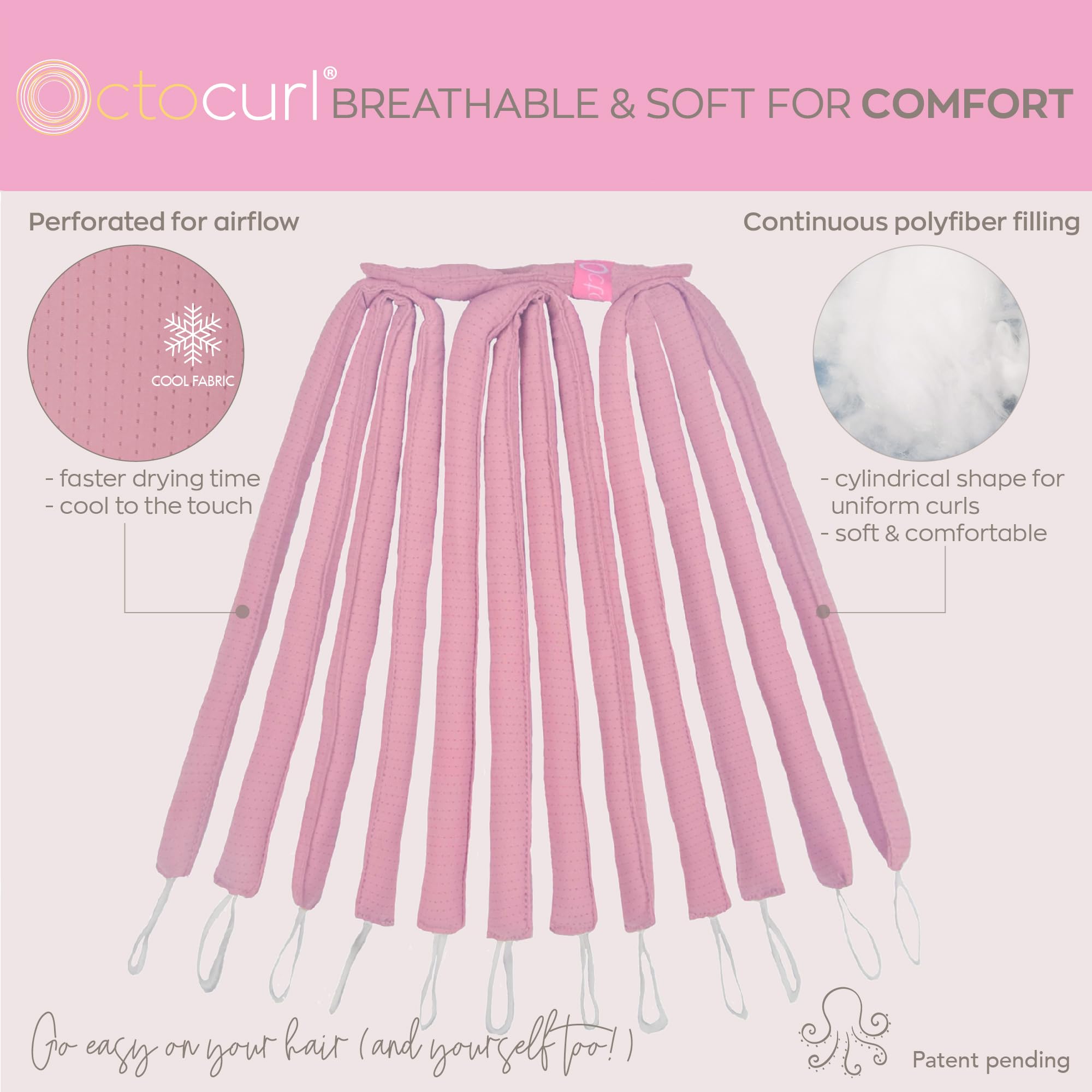 Octocurl envoltura suave para dormir rizos definidos sin calor