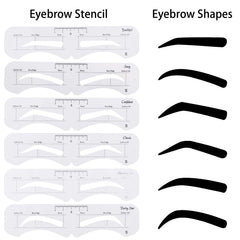 Ohlove seis estilos de plantillas para cejas, opciones para diferentes formas.