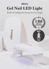 Ohora Care LED lamp side view, slim profile for travel use and touch-ups.