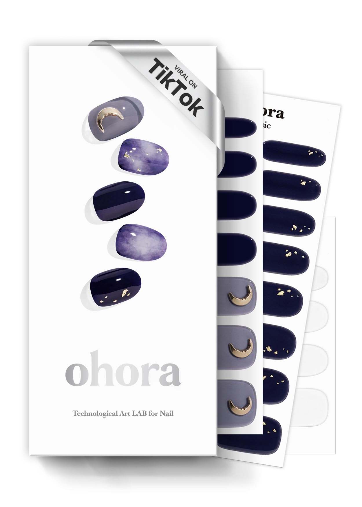ohora tiras de gel eclipse lunar, aplicación rápida y limpia