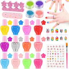 Set de esmaltes Oisacirg para niñas con 21 piezas, juego seguro.