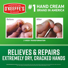 Aplicación rápida de O'Keeffe's Working Hands para manos secas