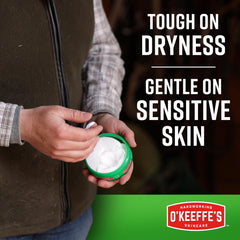 O'Keeffe's crema para manos con textura cremosa y rápida absorción.