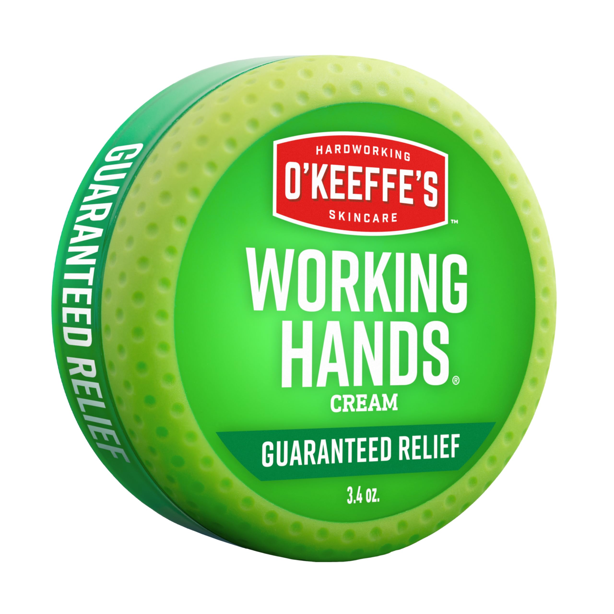 Crema de O'Keeffe's para manos trabajadoras, tarro de 3-4 oz, hidratación profunda.