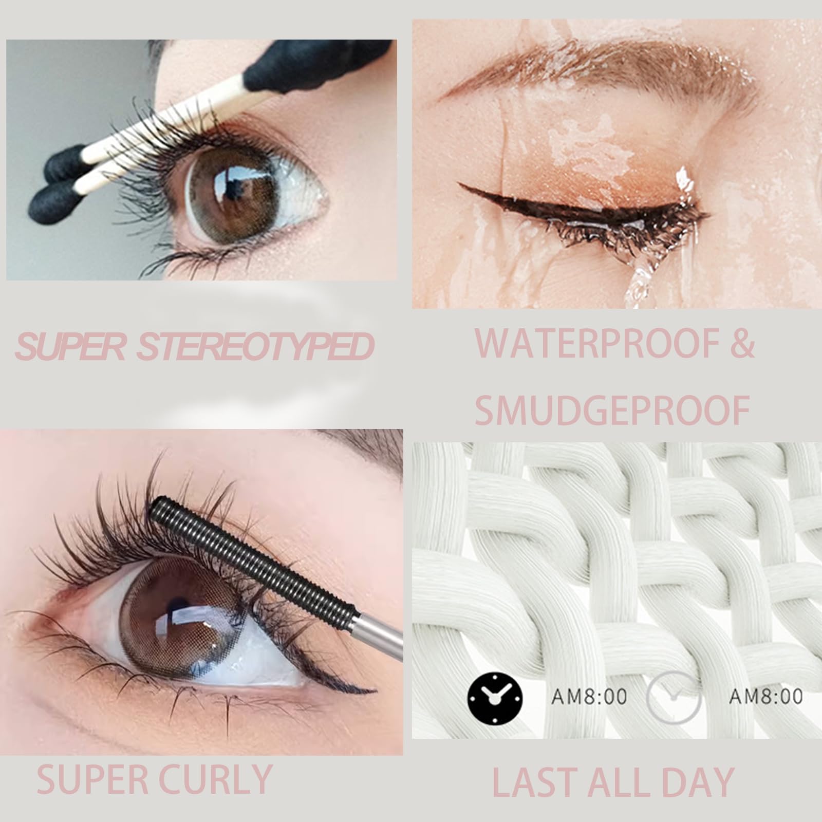 Okerker mascara con diseño metálico duradero para uso prolongado.