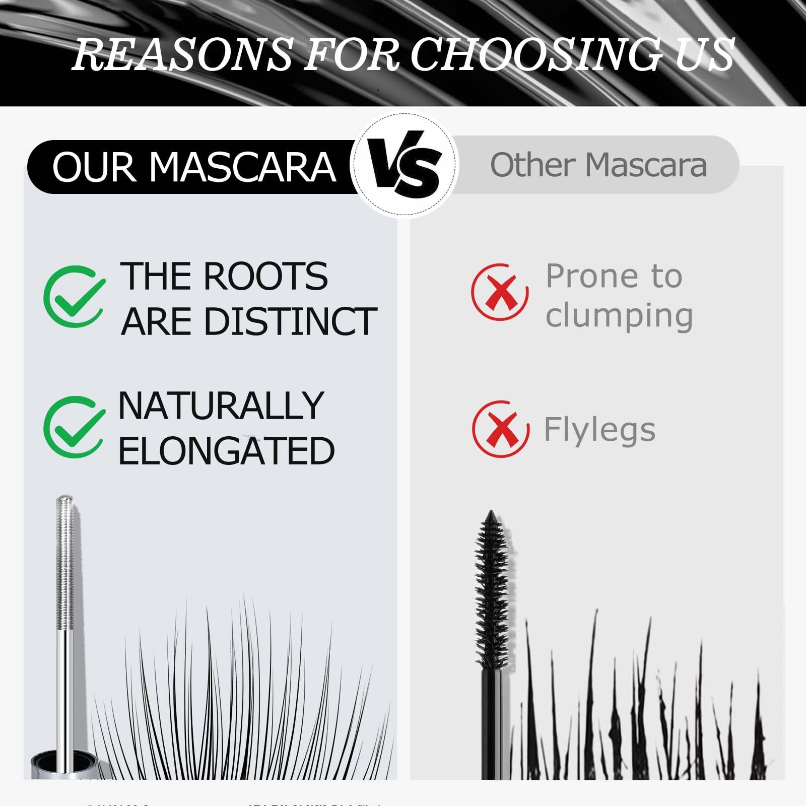 Okerker mascara fácil de limpiar y reutilizable tras cada uso.
