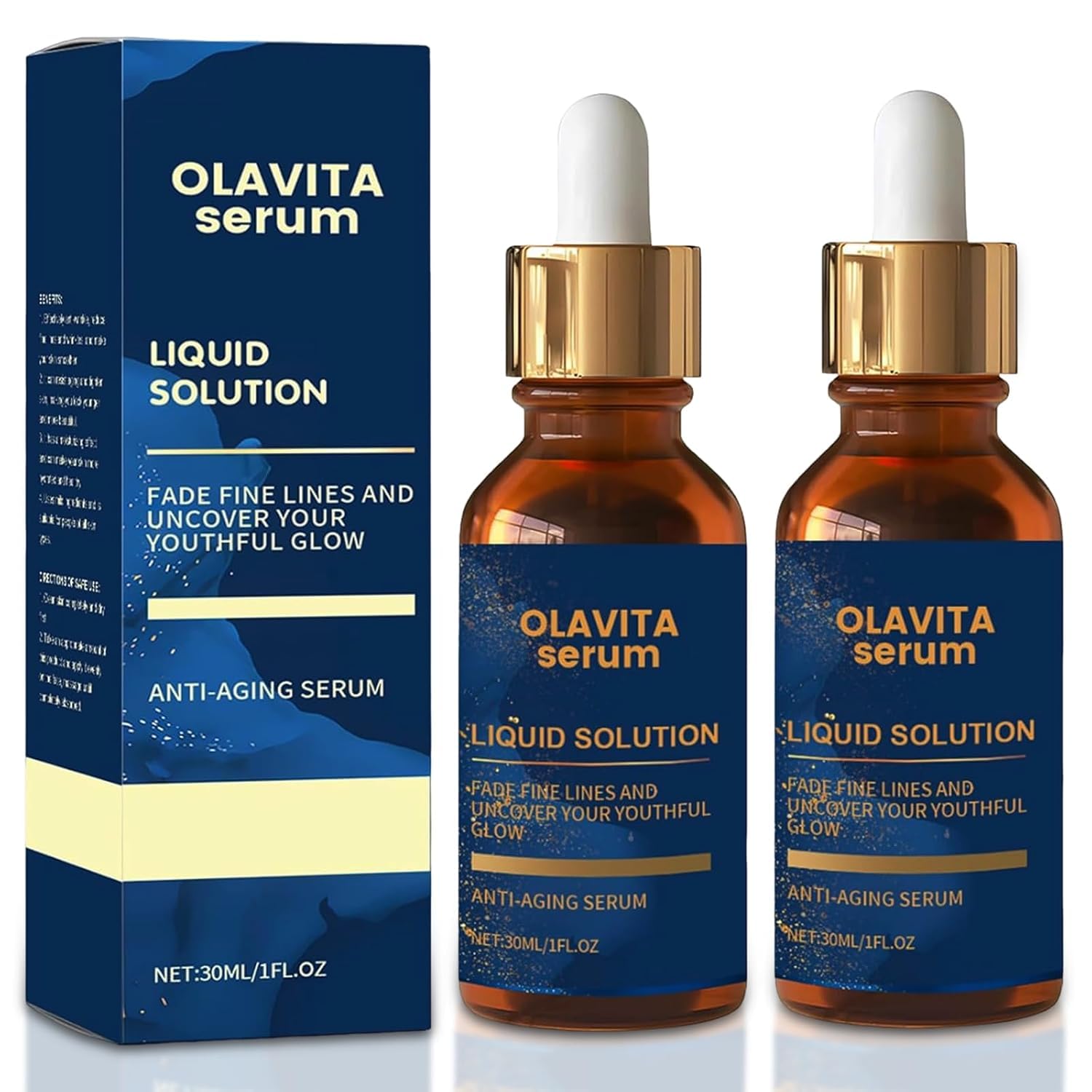 Olavita Serum bottle with dropper for precise daily hydration