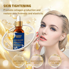 Olavita Serum, textura-cremosa, aporta brillo natural con vitamina C.