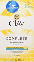 OLAY hidratante para piel sensible con textura ligera que se siente fresca para uso diario.