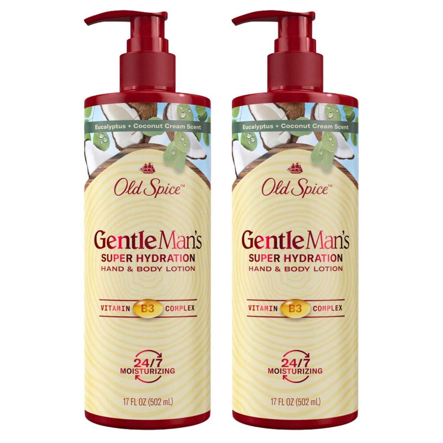 Old Spice crema manos y cuerpo, dos-botellas, hidratación duradera para todo el día