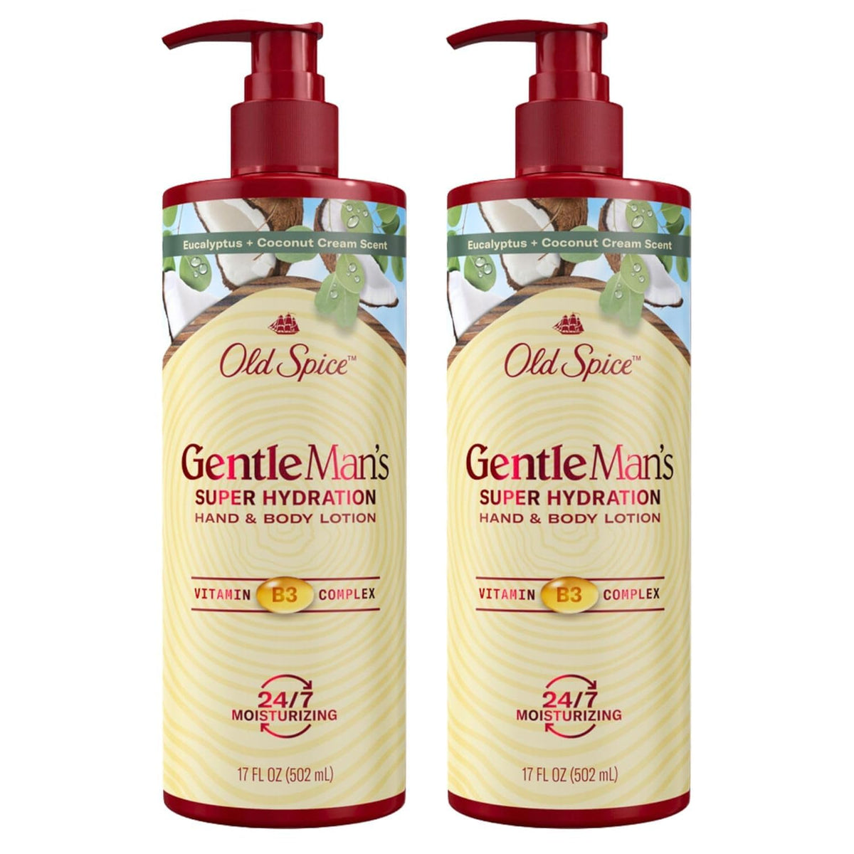 Old Spice crema manos y cuerpo, dos-botellas, hidratación duradera para todo el día