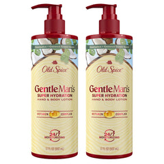 Old Spice crema manos y cuerpo, dos-botellas, hidratación duradera para todo el día