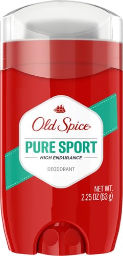 Old Spice Desodorante Pure Sport, barra ergonómica para aplicación suave.