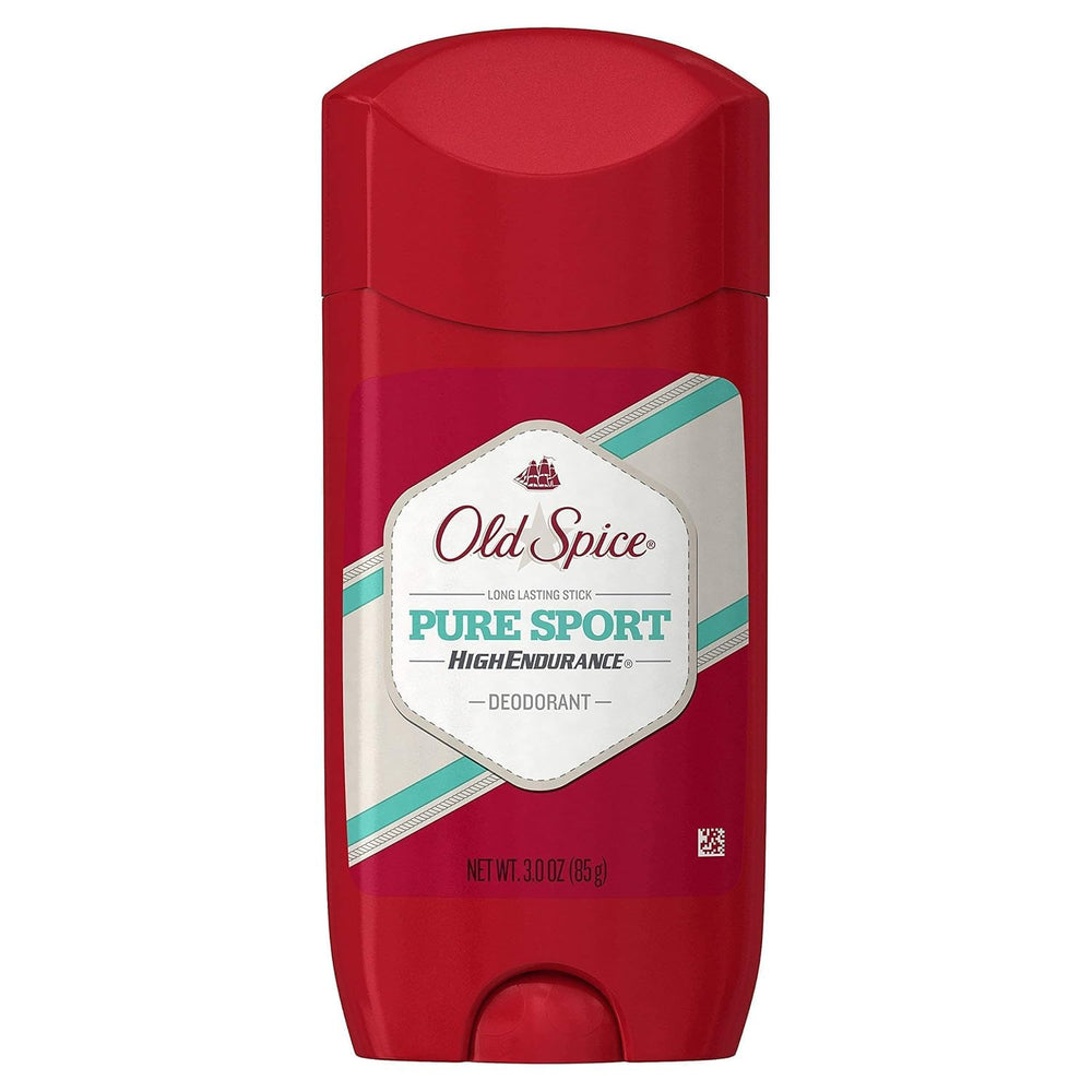 Old Spice High Endurance Pure Sport, desodorante barra, aplicación suave para uso diario.