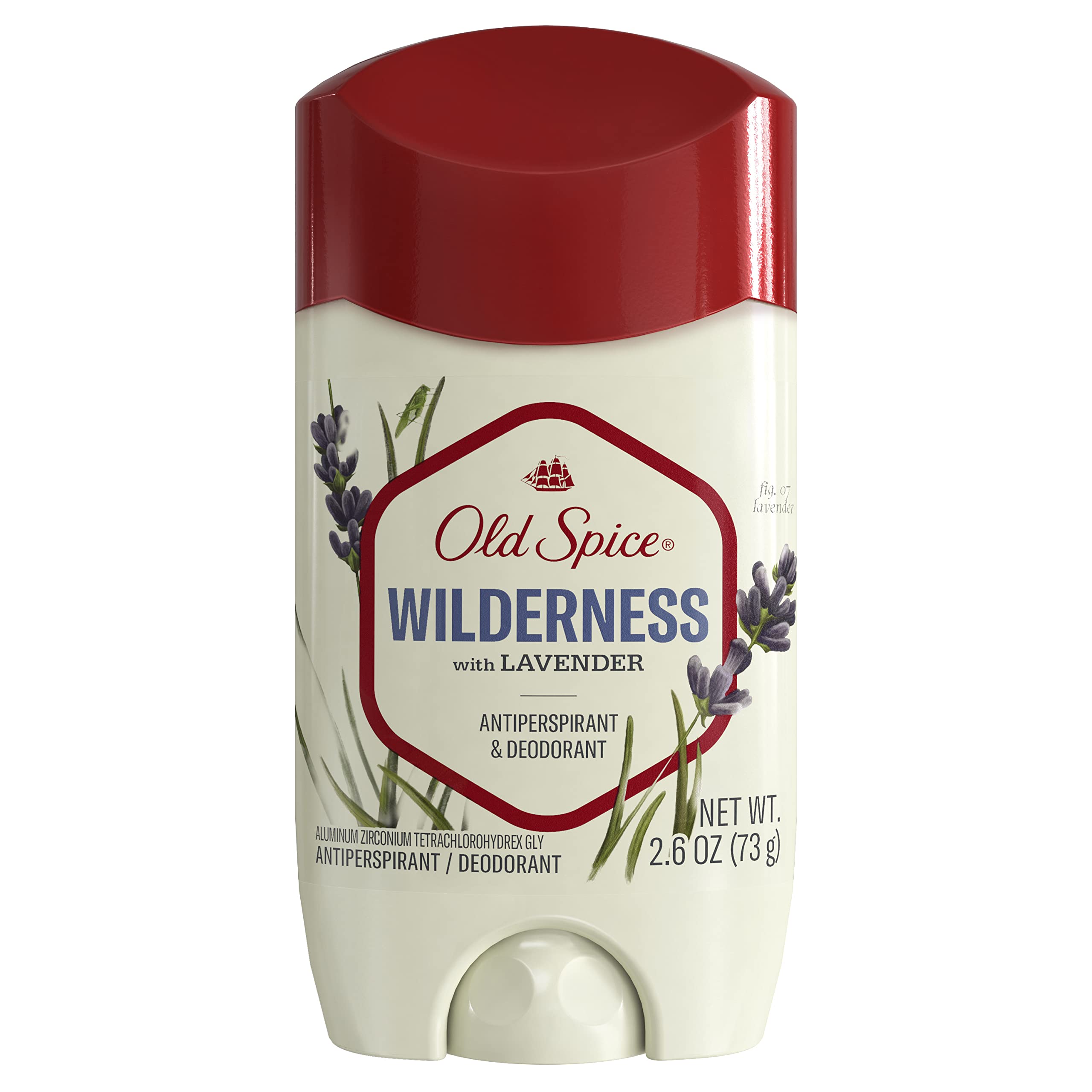 Old Spice Wilderness Lavanda, barra invisible para uso diario.
