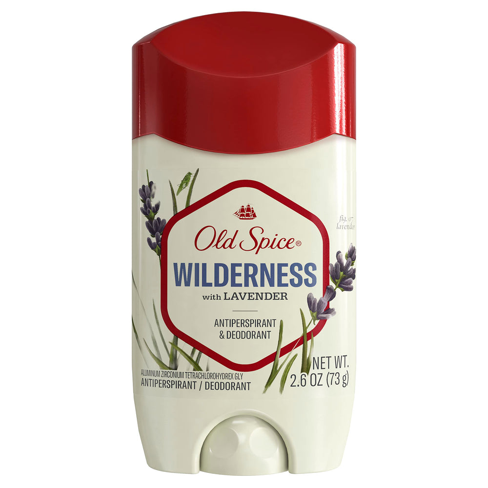 Old Spice Wilderness Lavanda, barra invisible para uso diario.