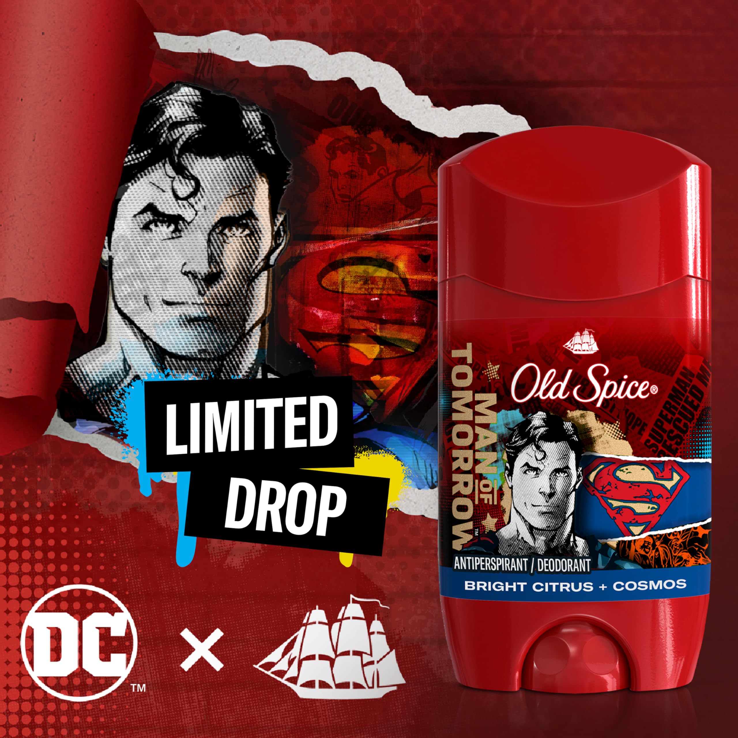 Aroma de larga duración de Old Spice Superman todo el día.