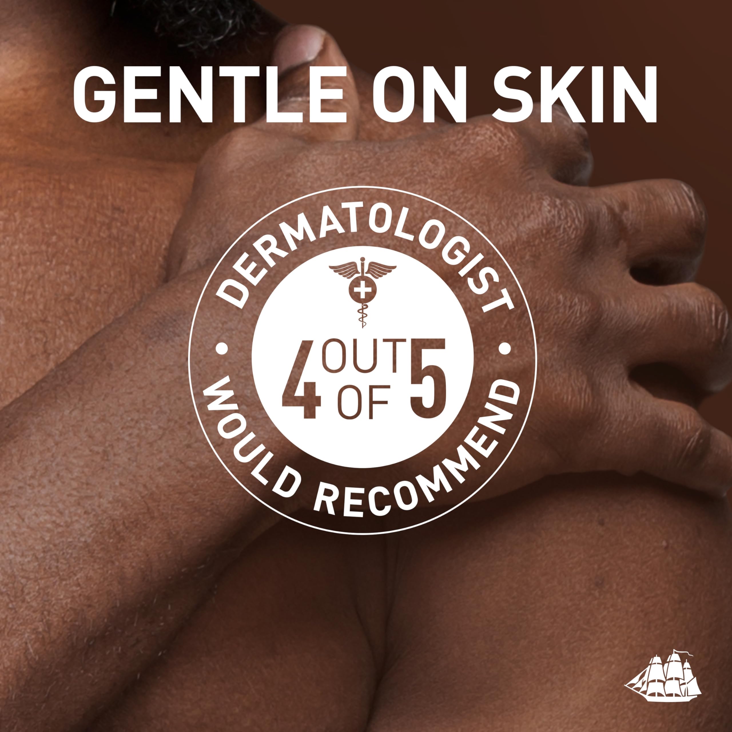 Old Spice Dermatologist-tested logo confirms safe, gentle use on skin
