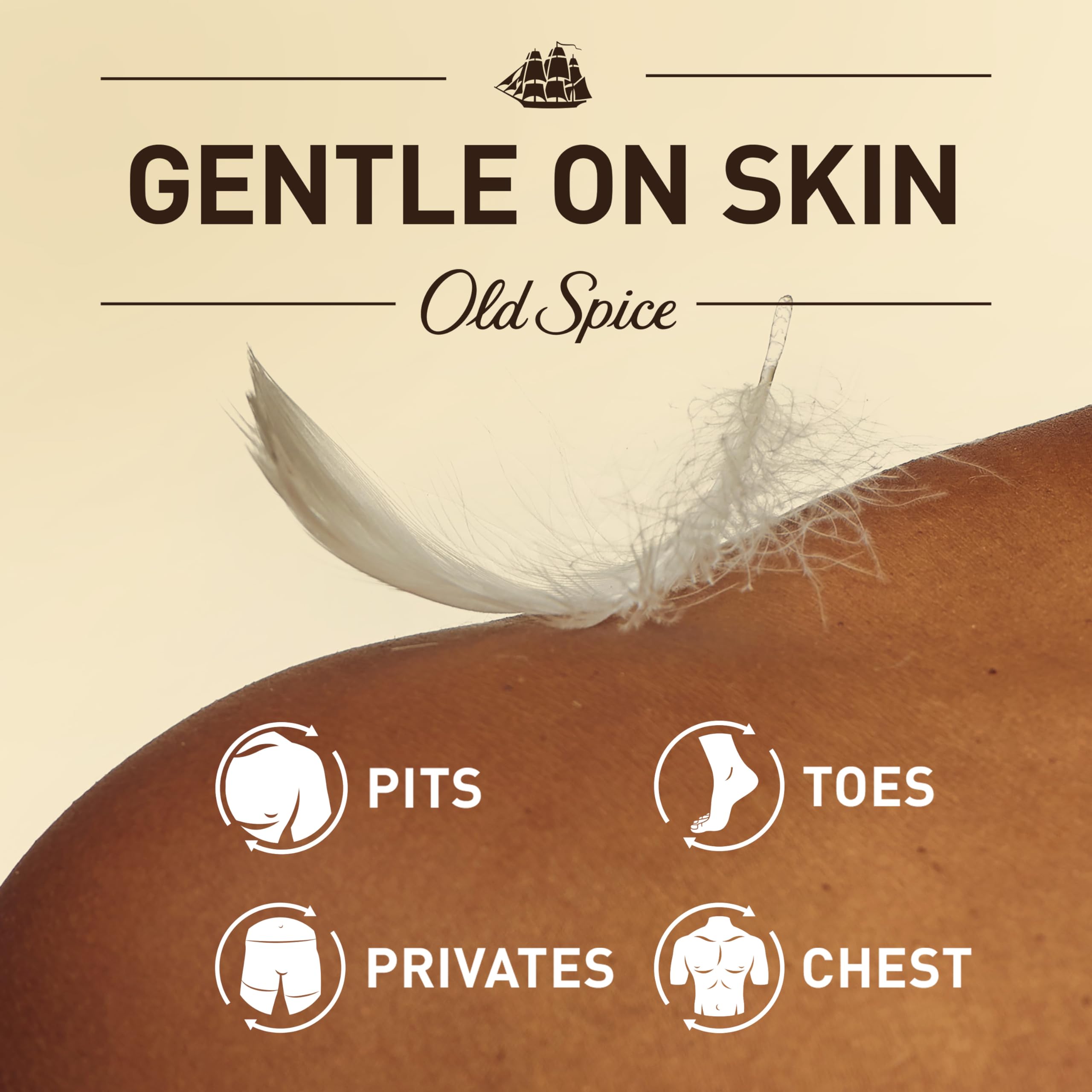 Old Spice Total Body Deodorant on legs conveys full-body freshness for active days