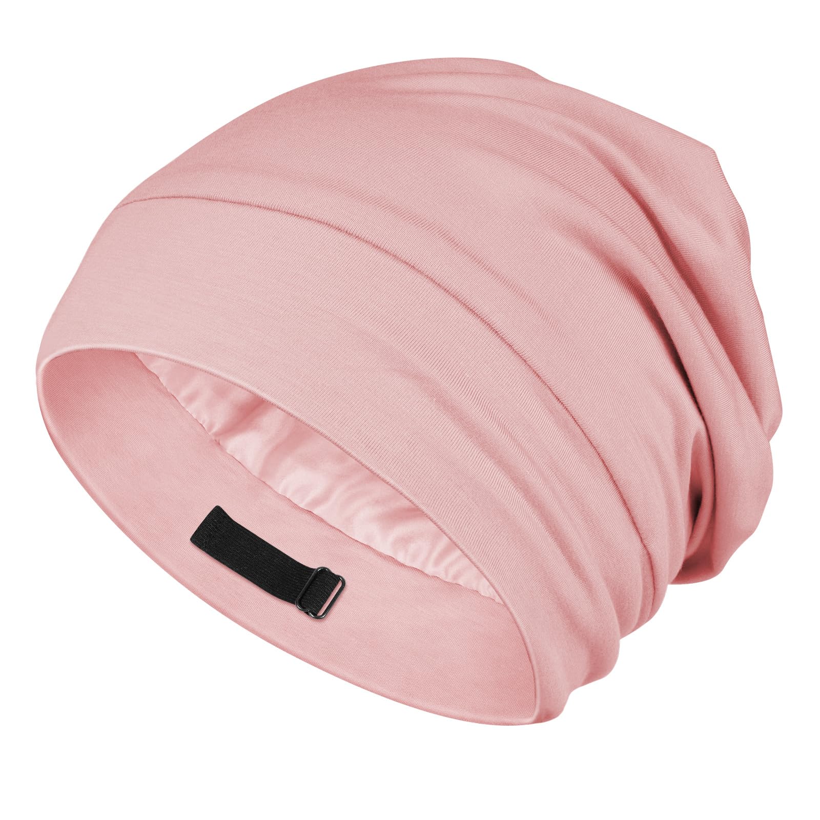 Boina de seda OLESILK para bebé rosa, suave y protege el cabello durante la noche.
