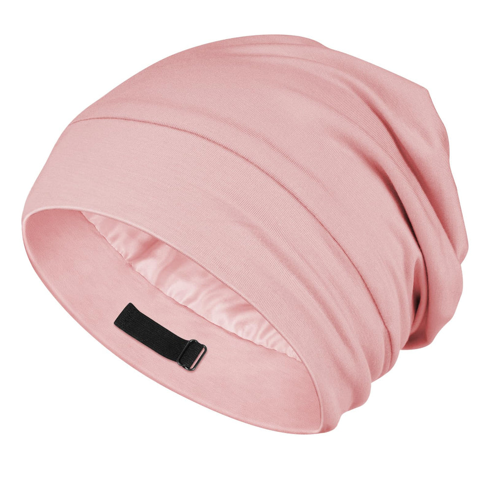 Boina de seda OLESILK para bebé rosa, suave y protege el cabello durante la noche.