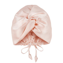 OLESILK Bonete de seda rosa con ajuste para dormir cómodo y suave.