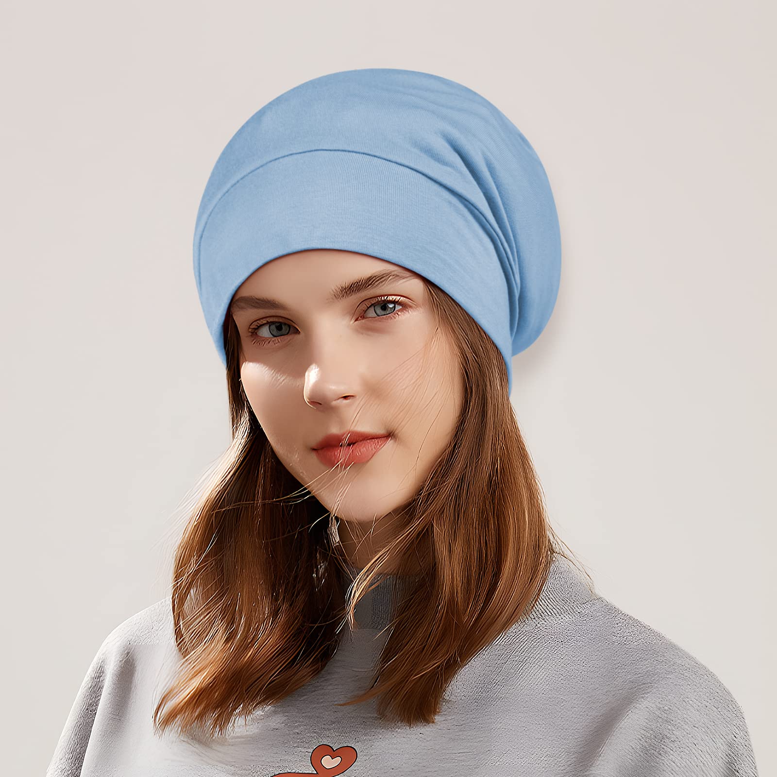 Prenda de dormir OLESILK en color azul claro, adecuada para cualquier rutina nocturna
