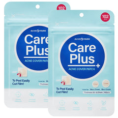 OLIVE YOUNG Care Plus Spot Patch, empaque de dos paquetes para uso diario.