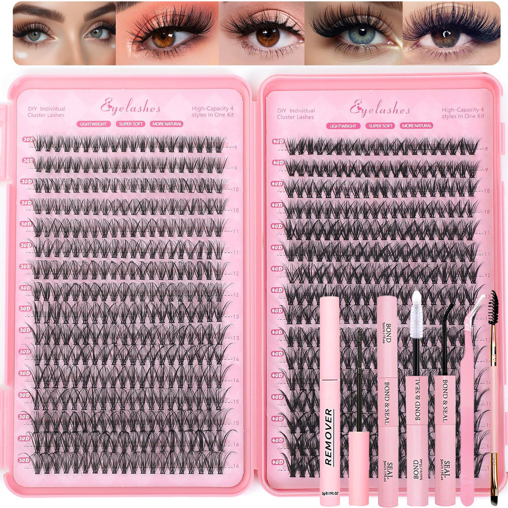 Kit OLLAVO de clústeres para pestañas, ideal para crear looks personalizados en casa.