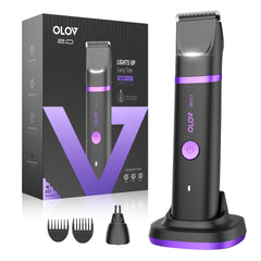 OLOV 2.0 recortador de área púbica con LED ofrece precisión y comodidad en casa.