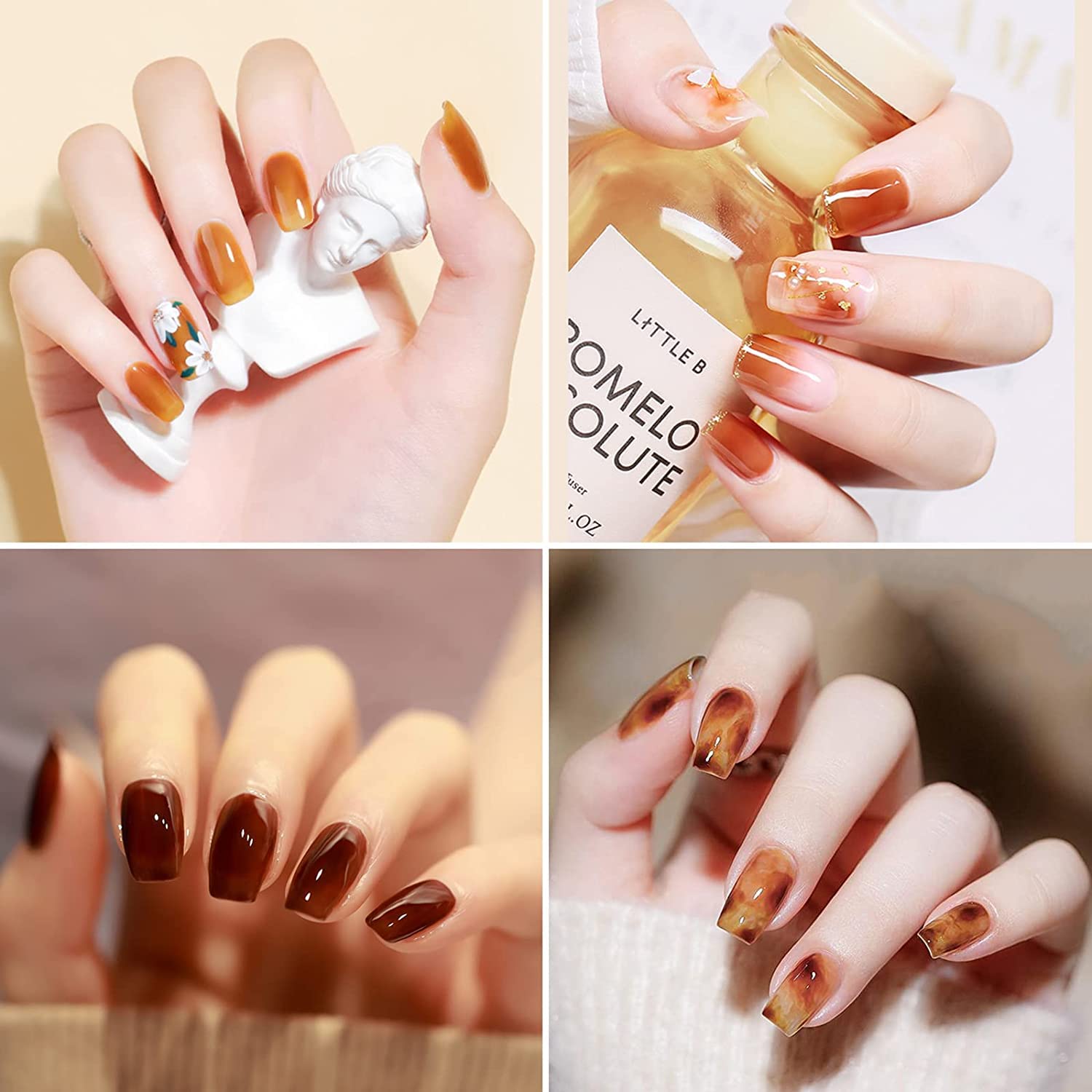 Tono cristal translúcido de Omainy gel para brillo natural