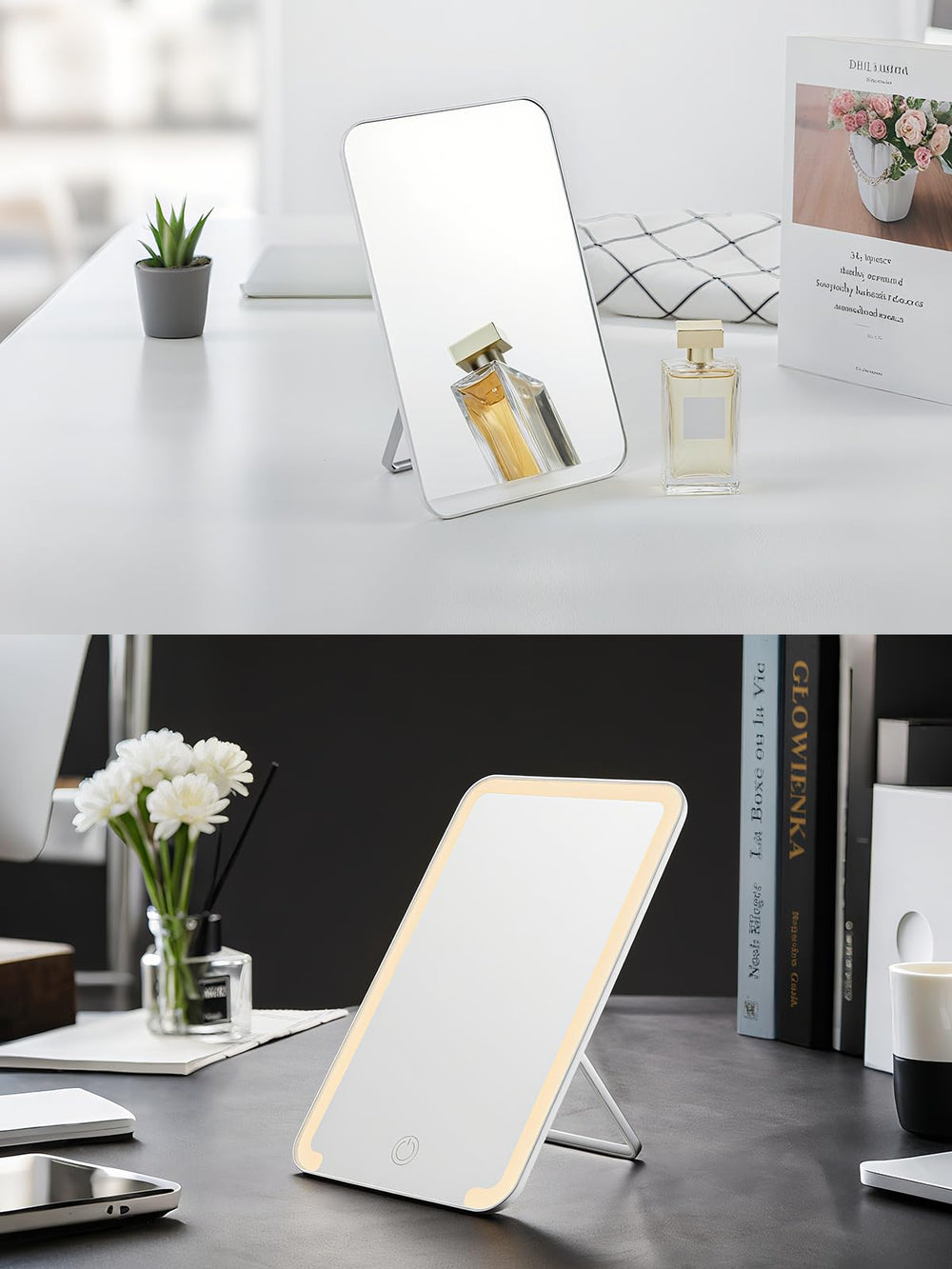 OMIRO versión iluminada para maquillaje con iluminación integrada