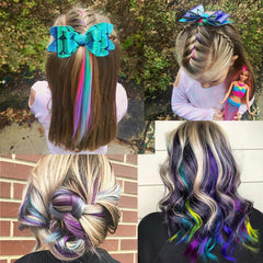 Extensiones Onas paleta de colores arcoíris para combinar con cualquier atuendo.