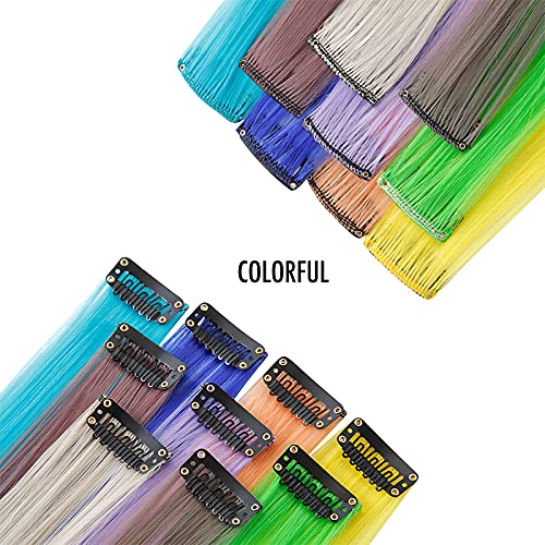 Extensiones sintéticas rojas Onas, clip-in y fáciles de cuidar.