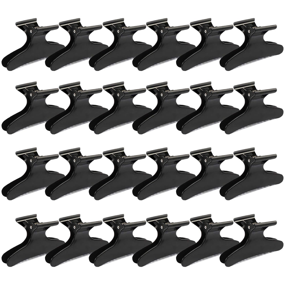 Ondder clips mariposa negro para peinado, 24 piezas duraderas para seccionar el cabello.