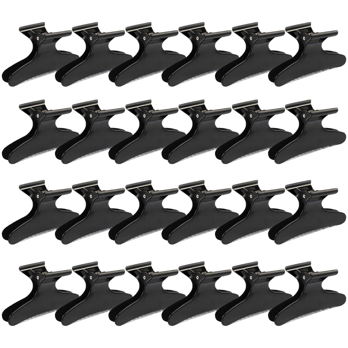 Ondder clips mariposa negro para peinado, 24 piezas duraderas para seccionar el cabello.