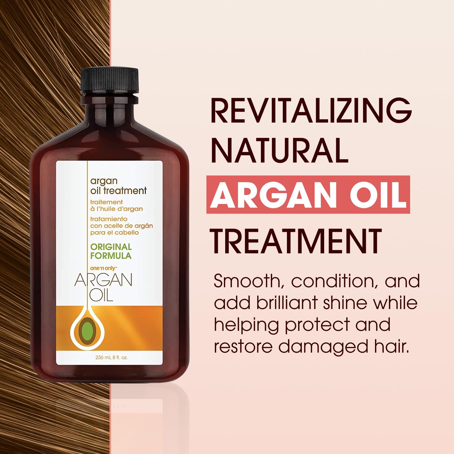 One 'N Only huile argan, absorption rapide sur cheveux