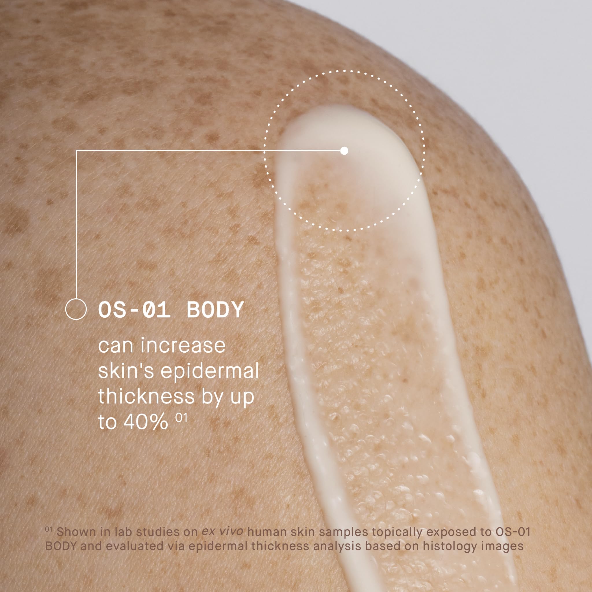 aplicación diaria de oneskin BODY OS-01 dos veces al día