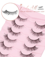 Onlyall Pestañas mink adaptables para ojos almendrados.