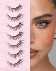 Onlyall Pestañas mink naturales esponjosas para look diario y suave.