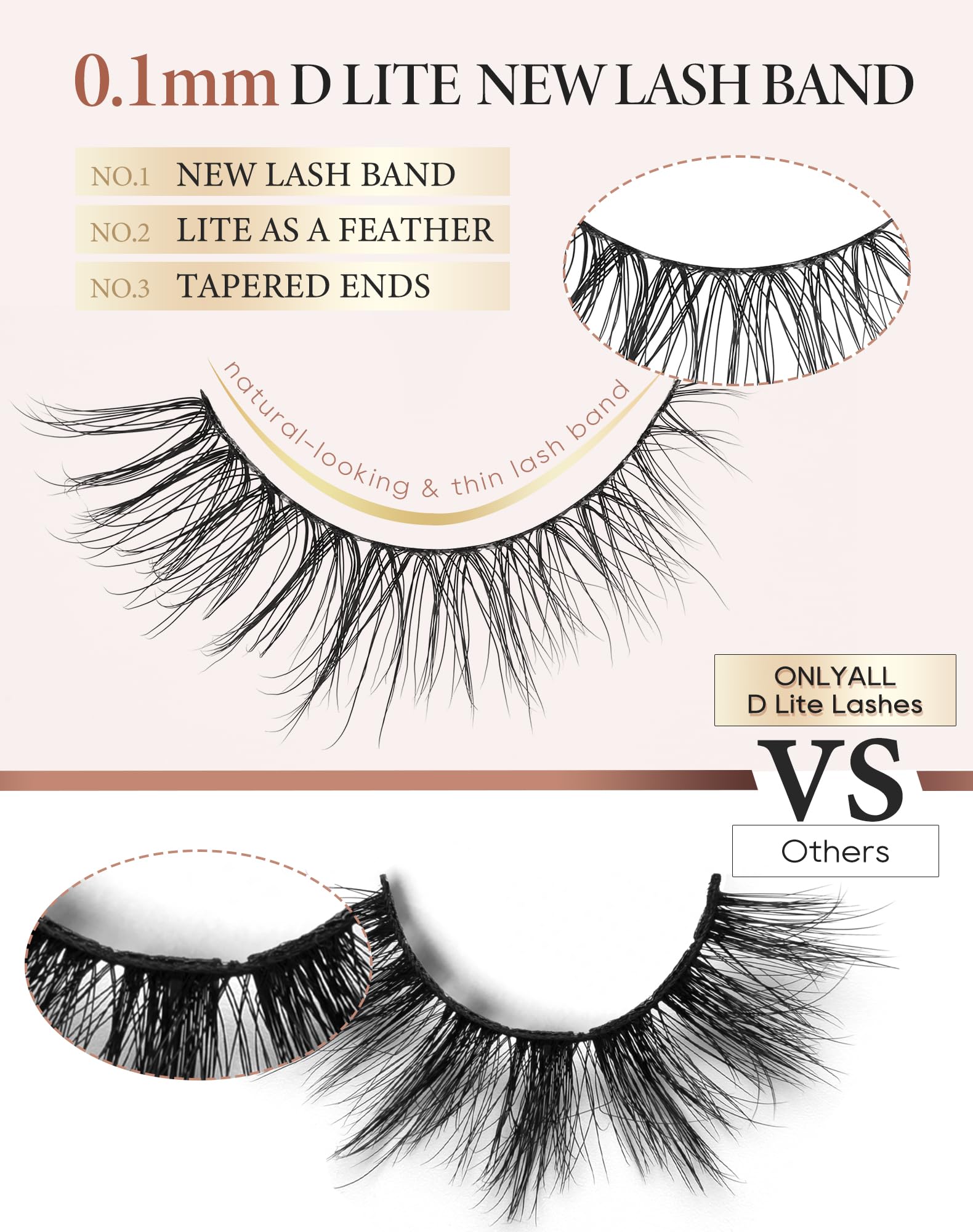 Onlyall Pestañas mink reutilizables 15-20 veces con cuidado.