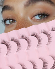Onlyall pestanas naturales con cinta transparente para un look suave y cómodo