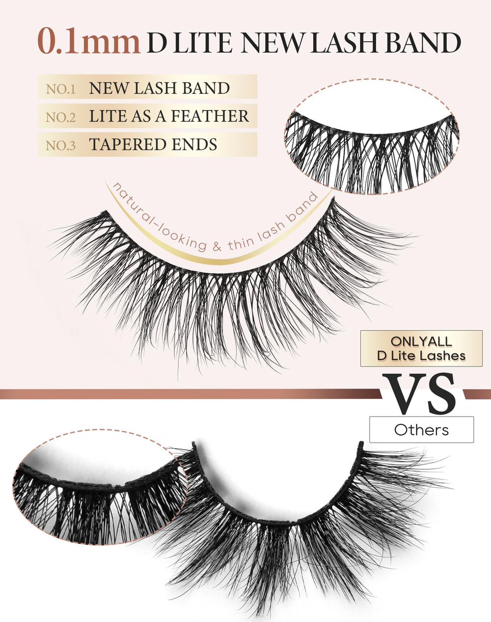 Onlyall Wispy1, diseño apto para ojos almendrados, redondos y otros formatos.