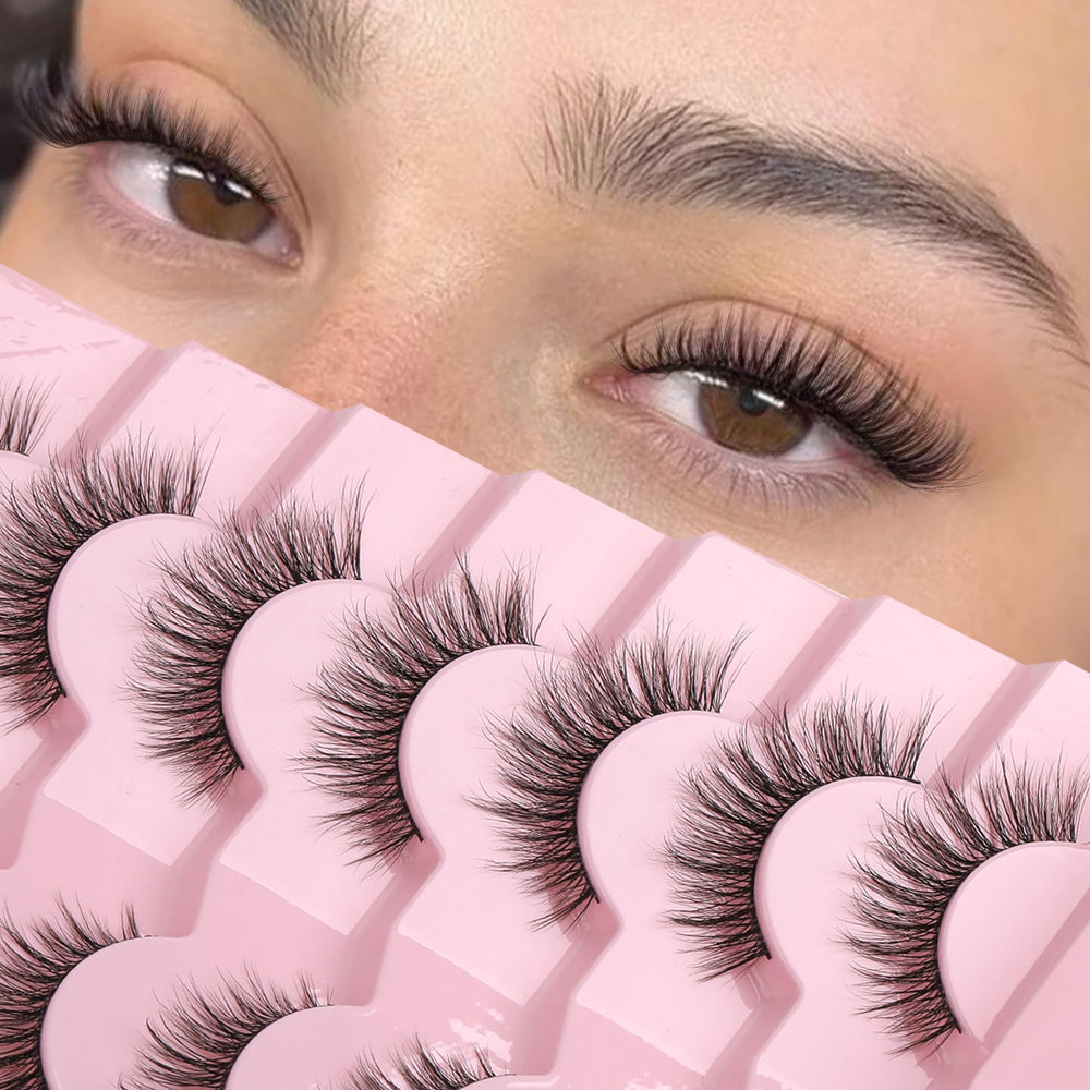 Pestañas Onlyall Wispy1 con aspecto natural, ideal para look diario cómodo.