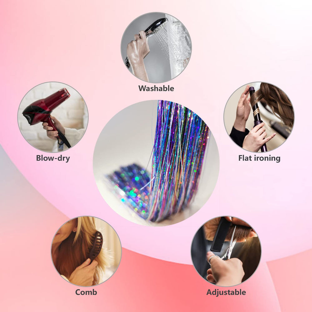 ONROCL accesorios brillantes para fiestas y eventos con tinsel