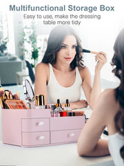 ONXE Organizador de maquillaje con diseño chic para decorar el tocador