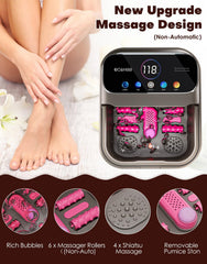 Spa para pies OOAMBB con ajuste de temperatura para personalización suave.